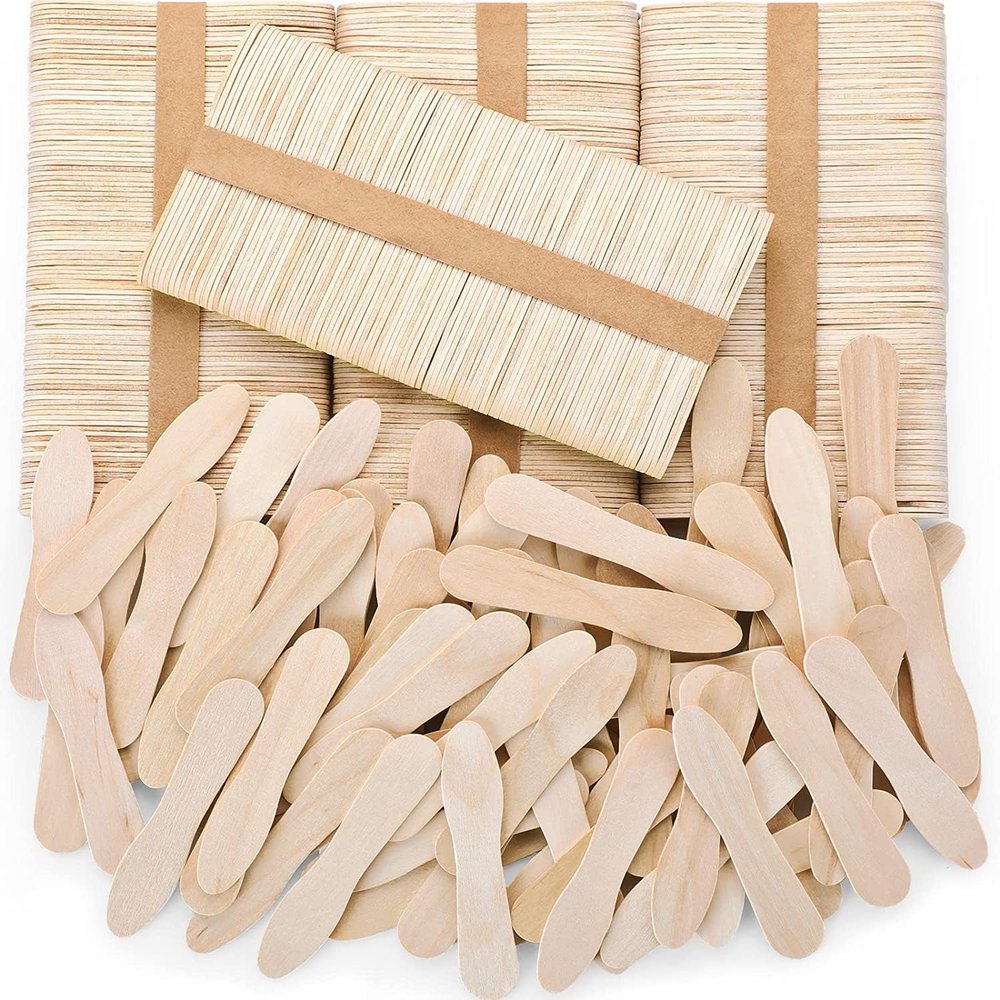 Wooden Ice Cream Tasting Spoons, 3 Inches, Mini Disposable Dessert Sampling Spoons, Craft Supplies Pack of 500