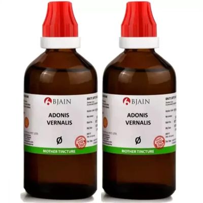 (Pack of 2) B-Jain Homeopathic Adonis Vernalis Mother Tincture 1X (Q) (100ml) - by Wellnesspath