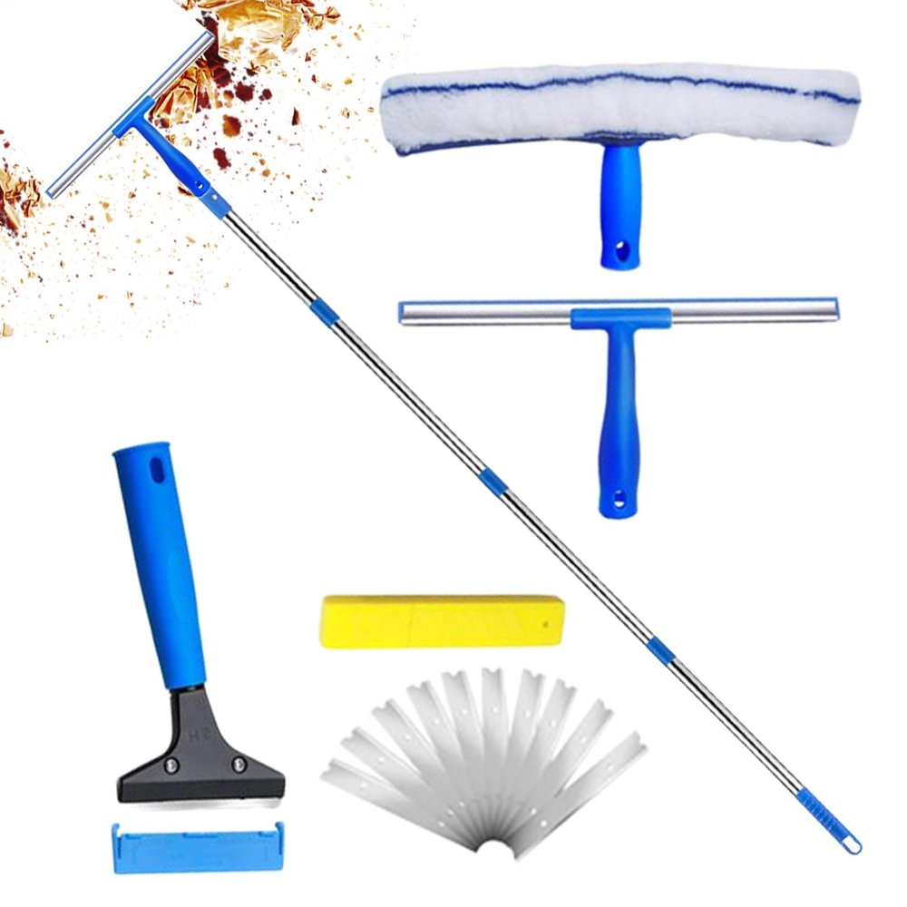 Glass Wiper Heavy Duty Telescopic Rotatable Household Scrubber