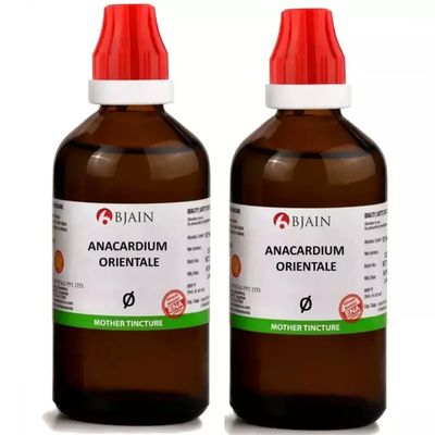 (Pack of 2) B-Jain Homeopathic Anacardium Orientale Mother Tincture 1X (Q) (100ml) - by Wellnesspath