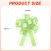 MECCANIXITY 8pcs 8 Inch Large Big Pull Bow Organza Gift Wrapping Bows Ribbon for Wedding Car Baskets Presents Christmas Bow, Fruit Green view 2