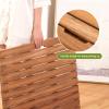 HARELA Teak Wood Bath Mat Non Slip Wooden Shower Floor Mats, Non-Slip Wooden Floor Mat for Indoor or Outdoor Spa Luxury Home Bathroom(70x70cm/27.6x27.6in) view 4