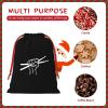 AMZWZSH Drumstick Drummer Christmas Gift Bags, Santa Wrapping Bags, Xmas Presents Bag With Drawstring, Holiday Party Favors Birthday & Christmas Gift (Large Medium Small) view 4