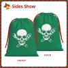 AMZWZSH Funny Plumber Pipe-Fitter Wrench Skull Christmas Gift Bags, Santa Wrapping Bags, Xmas Presents Bag With Drawstring, Holiday Party Favors Birthday & Christmas Gift (Large Medium Small) view 2