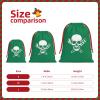 AMZWZSH Funny Plumber Pipe-Fitter Wrench Skull Christmas Gift Bags, Santa Wrapping Bags, Xmas Presents Bag With Drawstring, Holiday Party Favors Birthday & Christmas Gift (Large Medium Small) view 3