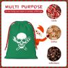 AMZWZSH Funny Plumber Pipe-Fitter Wrench Skull Christmas Gift Bags, Santa Wrapping Bags, Xmas Presents Bag With Drawstring, Holiday Party Favors Birthday & Christmas Gift (Large Medium Small) view 4