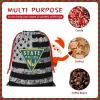ZDHGAEW Nj State Police Christmas Gift Bags, Santa Wrapping Bags, Xmas Presents Bag With Drawstring, Holiday Party Favors Birthday & Christmas Gift (Large Medium Small) view 4