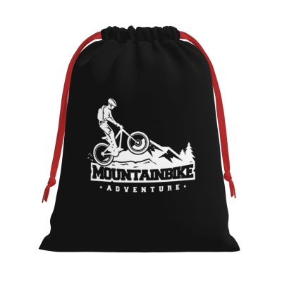 AMZWZSH Mountain Biking Christmas Gift Bags, Santa Wrapping Bags, Xmas Presents Bag With Drawstring, Holiday Party Favors Birthday & Christmas Gift (Large Medium Small)