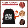 AMZWZSH I Only Smoke the Good Stuff Meat Tasting Bbq Christmas Gift Bags, Santa Wrapping Bags, Xmas Presents Bag With Drawstring, Holiday Party Favors Birthday & Christmas Gift (Large Medium Small) view 4