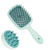 Scalp Age Comb Set - 1/2pcs Hollow Comb & Shampoo Brush for Hair Washing, Spa & Scalp Massage - Purple & Black Hair Care Tools for Relaxation & Wellness view 2