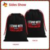 AMZWZSH I Stands with Tucker Carlson Christmas Gift Bags, Santa Wrapping Bags, Xmas Presents Bag With Drawstring, Holiday Party Favors Birthday & Christmas Gift (Large Medium Small) view 2
