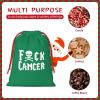 AMZWZSH Fuck Cancer Skull & Crossbones Christmas Gift Bags, Santa Wrapping Bags, Xmas Presents Bag With Drawstring, Holiday Party Favors Birthday & Christmas Gift (Large Medium Small) view 4