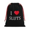 AMZWZSH I Love Sluts Christmas Gift Bags, Santa Wrapping Bags, Xmas Presents Bag With Drawstring, Holiday Party Favors Birthday & Christmas Gift (Large Medium Small) view 1