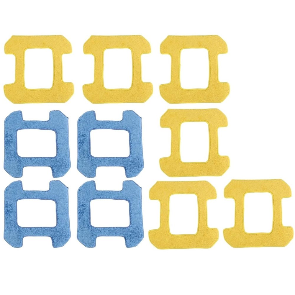 10Pcs Rubbing Mop Pads, Compatible For Compatible For Hobot, 298 Window Cleaning Robot Accessories Rag Fiber Material Wet Cleaning And Dry