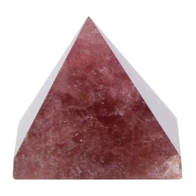 100% Quartz Pyramid, Healing for Home Decoration, Amethyst Pyramid with, Feng Shui Ornament for Good Fortune, Includes 118inch. Base