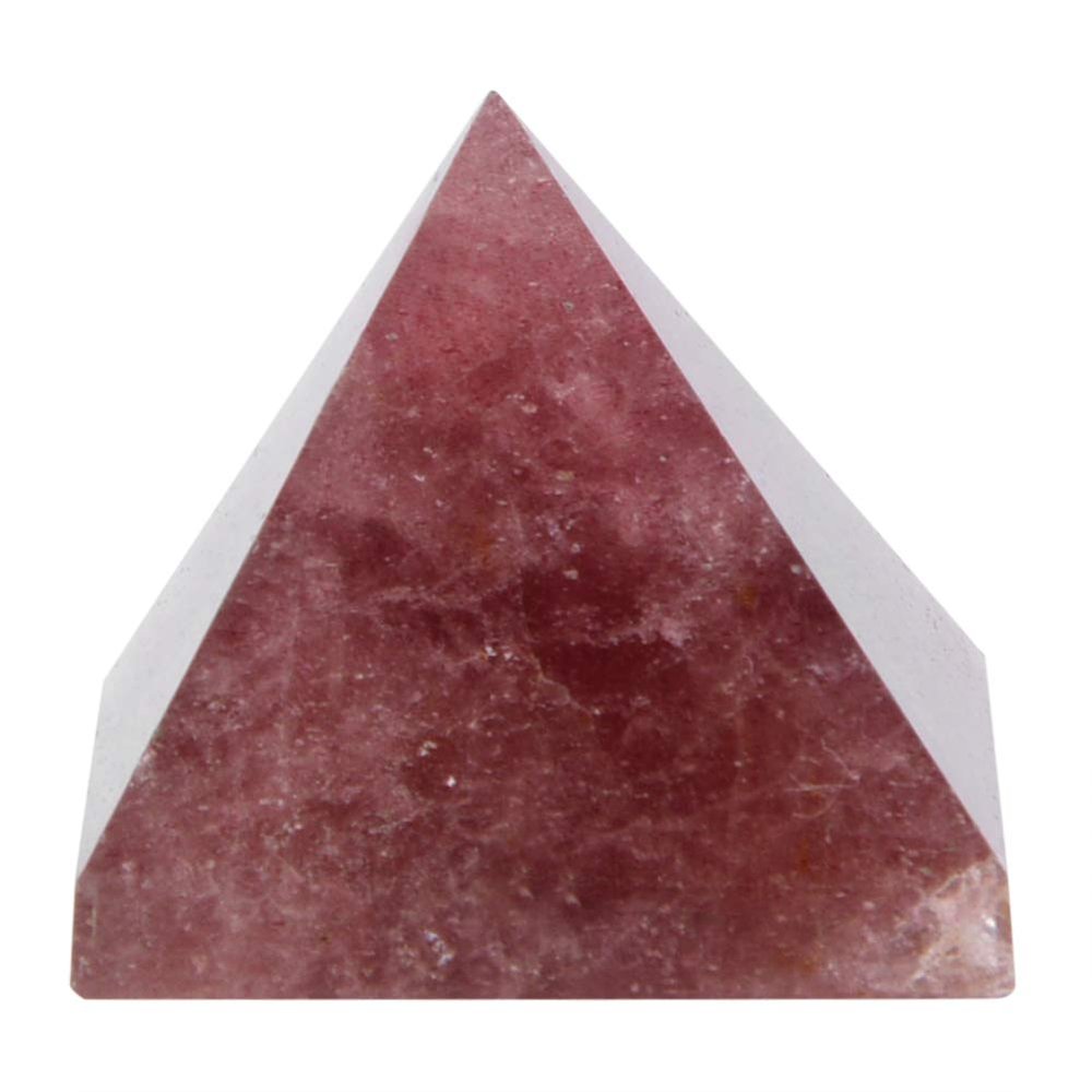 100% Quartz Pyramid, Healing for Home Decoration, Amethyst Pyramid with, Feng Shui Ornament for Good Fortune, Includes 118inch. Base