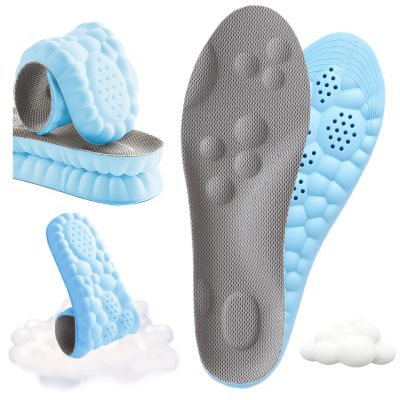 2026 New Steppers Insoles for Men and Women, Cloud Memory Foam Super Soft, Relieve Foot Pain, Day-Long Comfort, Anti-Fatigue & Shock Absorption (Blue, Men 11-11.5 / Women 12.5-13)