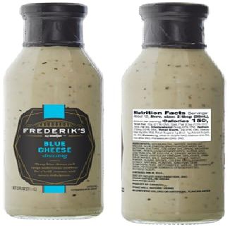 BLUE CHEESE SALAD DRESSING (2 Glass Bottles, 12 fl oz. Each)