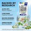 Alpha GPC 600mg Supplement | L Theanine Nootropic Brain Supplement with Bacopa Monnieri Lions Mane Resveratrol Ginkgo Biloba Huperzine A Focus Memory Cognitive Support 60 Vegetarian Capsules view 3