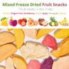 5.29oz(150g) Freeze Dried Fruit Slices Mix, Natural Freeze Dried Fruit Snacks Mixed Dried Fruit Chips Fruit Crisps with Strawberry, Mango, Banana, Pineapple, Apple & Peach, No Sugar Added, Non-GMO, Vegan view 2