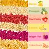 5.29oz Freeze Dried Mixed Fruits - 100% Real Crunchy Mixed Dehydrated Fruit Cubes with Strawberry, Dragon Fruit, Peach, Mango, Banana & Pineapple, Natural Dried Fruits Snacks, Yogurt & Cereal Topping view 2