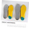 Ipetboom Breathable Shock-Absorbing Shoe Cushions Heightening Insoles with Thickened Heel Design for Men Women Running Sneakers Gray view 3