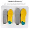 Ipetboom Breathable Shock-Absorbing Shoe Cushions Heightening Insoles with Thickened Heel Design for Men Women Running Sneakers Gray view 4