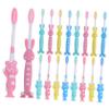 GOOHOCHY 32pcs Toothbrush with Soft Bristles Cute Cartoon Animal Design Suction Cup Base for Easy Storage Gentle Toothbrushes Bulk for Oral Care and Travel view 1