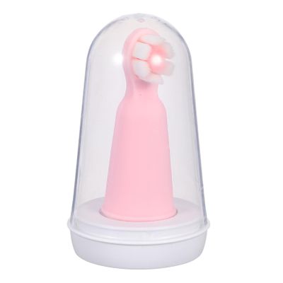BCOATH Silicone Finger Toothbrush for Boy Girl with Case Three-Sided Soft Bristle Oral Cleaner Food-Grade Silicone Finger Toothbrush for Newborns and Years