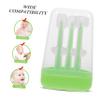 GANAZONO Silicone Toothbrush with Finger Brush Gum Cleaner Tongue Cleaner for Boy Girl and Soft Ergonomic Oral Hygiene Kit with Transparent Storage Stand for Easy Cleaning and Organization view 3