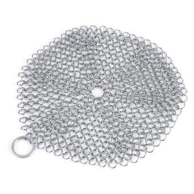 Keenso Pot Scrubber, Chain Scrubber, Hygienic and Safe Stainless Steel Cookware Cleaner, for Grilling and Grilling