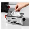 Ceramic Tissue Box Silver Pleats Geometric Spheres Black Balls Paper Napkin Tabletop Storage Container(Yellow) view 3