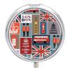 England Symbols Pill Box,3 Compartments Round Small Pills Case Moisture-Proof Portable Pill Container for Travel Vitamins Fish Oil Supplements view 1