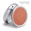 Red Brick Wall Texture Pill Box,3 Compartments Round Small Pills Case Moisture-Proof Portable Pill Container for Travel Vitamins Fish Oil Supplements view 2