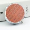 Red Brick Wall Texture Pill Box,3 Compartments Round Small Pills Case Moisture-Proof Portable Pill Container for Travel Vitamins Fish Oil Supplements view 4