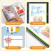 Motiskyy Birthday Gift Card Book 7 x 5 Inch Happy Birthday Booklet Organizer Greeting Card Album Keeper Personalized Gift for Birth Party Supplies(Novel) view 3