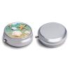 Sea Shell Starfish Pill Box,3 Compartments Round Small Pills Case Moisture-Proof Portable Pill Container for Travel Vitamins Fish Oil Supplements view 3
