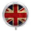 British Flag Pill Box,3 Compartments Round Small Pills Case Moisture-Proof Portable Pill Container for Travel Vitamins Fish Oil Supplements view 1