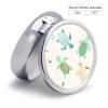 Turtle Write Pill Box,3 Compartments Round Small Pills Case Moisture-Proof Portable Pill Container for Travel Vitamins Fish Oil Supplements view 2