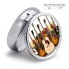 Guitar Pill Box,3 Compartments Round Small Pills Case Moisture-Proof Portable Pill Container for Travel Vitamins Fish Oil Supplements view 2