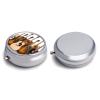 Guitar Pill Box,3 Compartments Round Small Pills Case Moisture-Proof Portable Pill Container for Travel Vitamins Fish Oil Supplements view 3