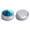 Hammerhead Sharks Pill Box,3 Compartments Round Small Pills Case Moisture-Proof Portable Pill Container for Travel Vitamins Fish Oil Supplements view 3