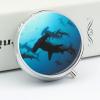 Hammerhead Sharks Pill Box,3 Compartments Round Small Pills Case Moisture-Proof Portable Pill Container for Travel Vitamins Fish Oil Supplements view 4