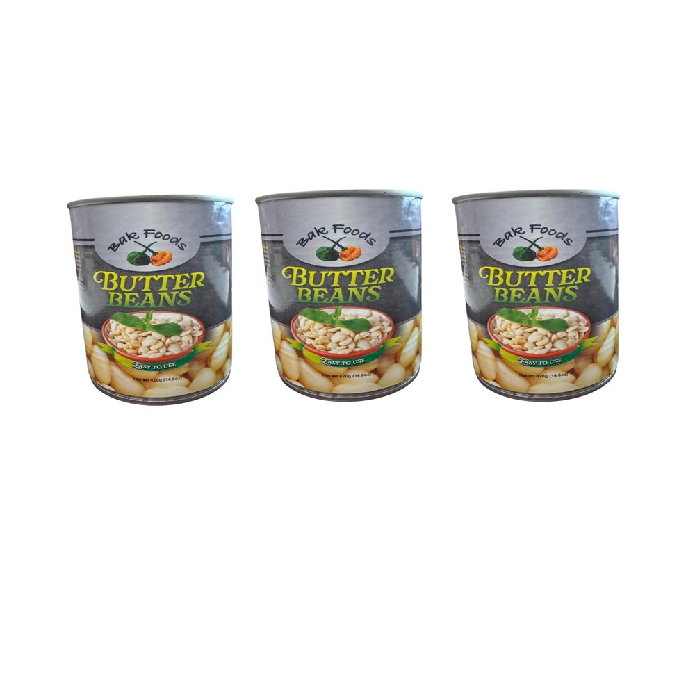 Bak Foods Butter Beans, Easy to Use, 14.8 Oz Cans, 3 Pack