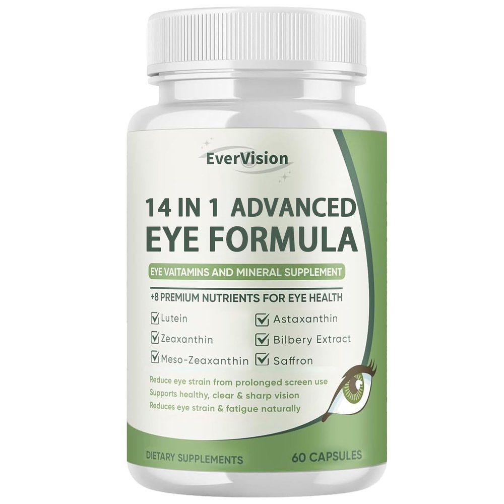 14 in 1 Advanced Eye Formula Eye Vitamin and Mineral Supplement with Lutein, Zeaxanthin, Zinc & Bilberry Extract Vision & Focus Support (1)