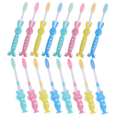 Abaodam 32pcs Toothbrush Soft Bristles Gentle Cleaning Bulk Toothbrushes with Colorful Cartoon Animal Designs for Boys and Household Oral Care