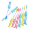 GANAZONO 32pcs Toothbrush with Soft Bristles and Suction Cup Base Cute Cartoon Design Bulk Tooth Brush for Gentle Cleaning for Teeth Travel-Friendly Oral Care Kit