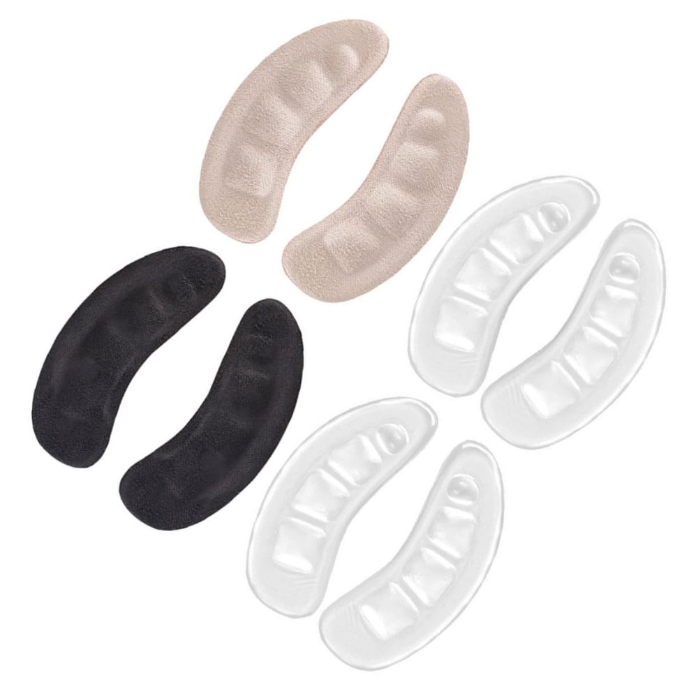 NOLITOY 4 Pairs Transparent Heel Cushions with Self-Adhesive Backing for Women S High Heels and Shoes for Slip Prevention and Comfortable Foot Protection