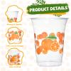 100Pcs Little Cutie Baby Shower Plastic Cups 16 oz Orange Disposable Plastic Cup Cute Orange Clear Cocktail Glasses for Summer Birthday Baby Shower Beverage Juice Drinking Snack Coffee Party Supplies view 4