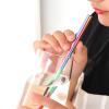 jiingekk Stainless Steel Telescopic Straw/Brush 4 Section Adjustable Length Drinkware Cleaning Tool For Travel Office Portable Straw Cleaning Brush view 2